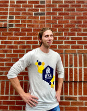 Load image into Gallery viewer, Bee Downtown Hexagon Beige Long Sleeve T-shirt