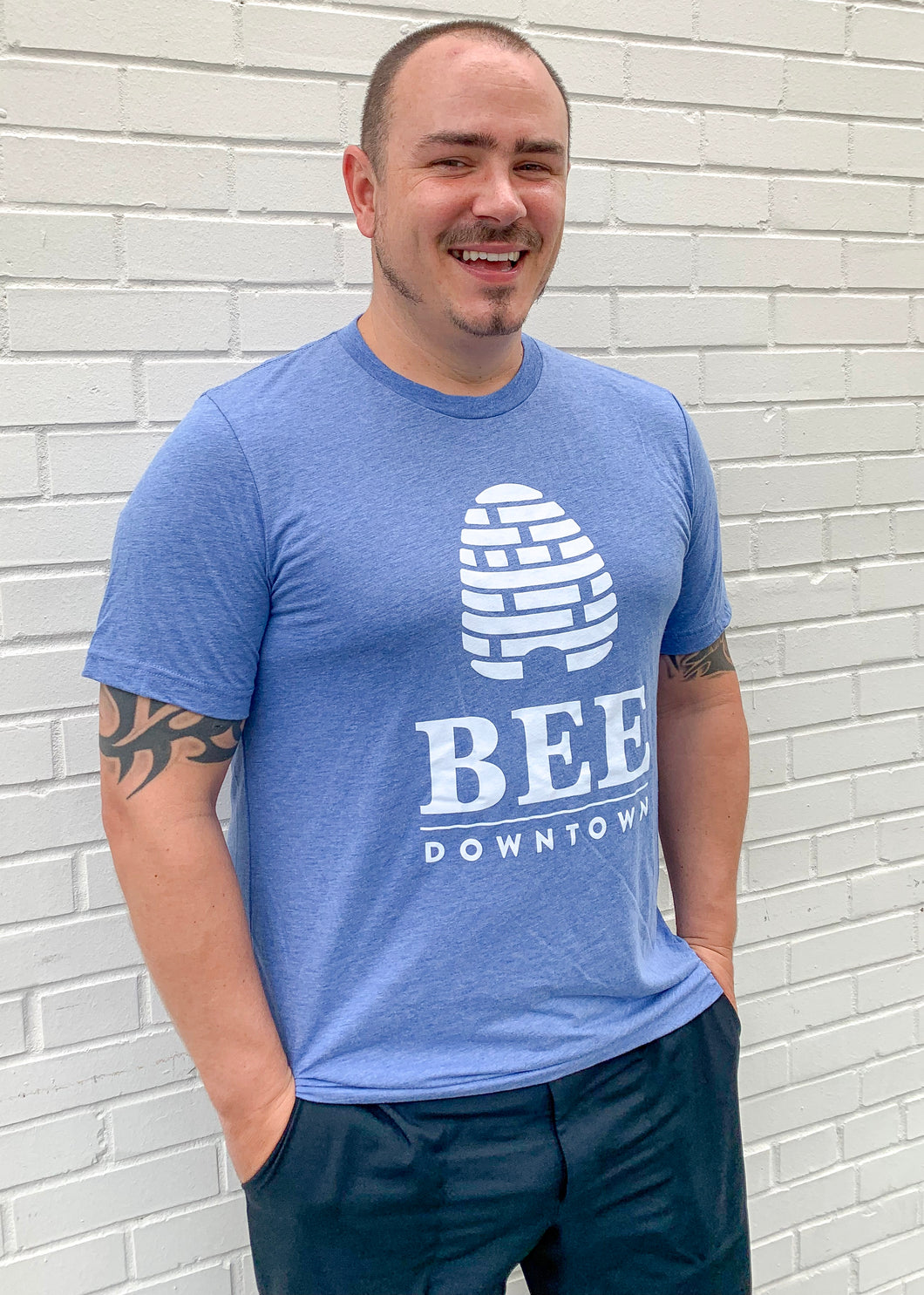 Blue Bee Downtown Logo Tee